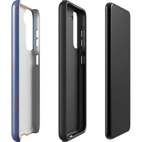 Barbados Flag Dark Wood Galaxy S22 Plus Pro Case